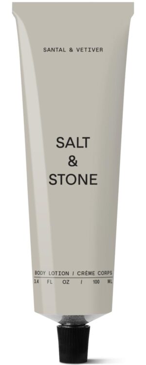 Salt & Stone Body Lotion for Women & Men | Hydrates, Nourishes & Softens Skin | Restores Dry Skin | Fast-Absorbing | Cruelty-Free & Vegan (100 ml) (Santal & Vetiver)