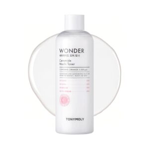 TONYMOLY Wonder Ceramide Mochi Toner â€“ Dewy Glass Skin Hydrating & Strengthening Toner for Healthy, Moisturized Skin, 16.9 oz